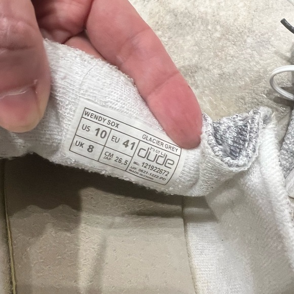 Women’s HEY DUDE Sz 10 Wendy Sox glacier grey - Picture 4 of 6